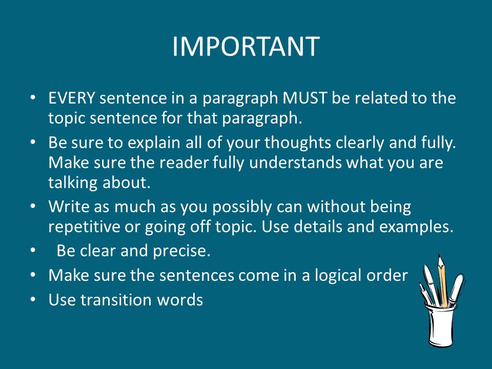 Importance in writing a paragraph powerpoint